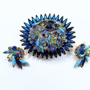Juliana Delizza Elster Brooch Earring Set